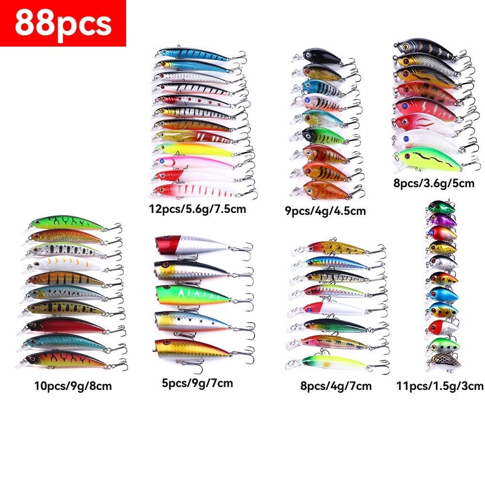 Mini Floating Swing Crankbait Angelköder Set Angeln Hard Bait Crazy Wobbler Artificial Bionic Crank Lures