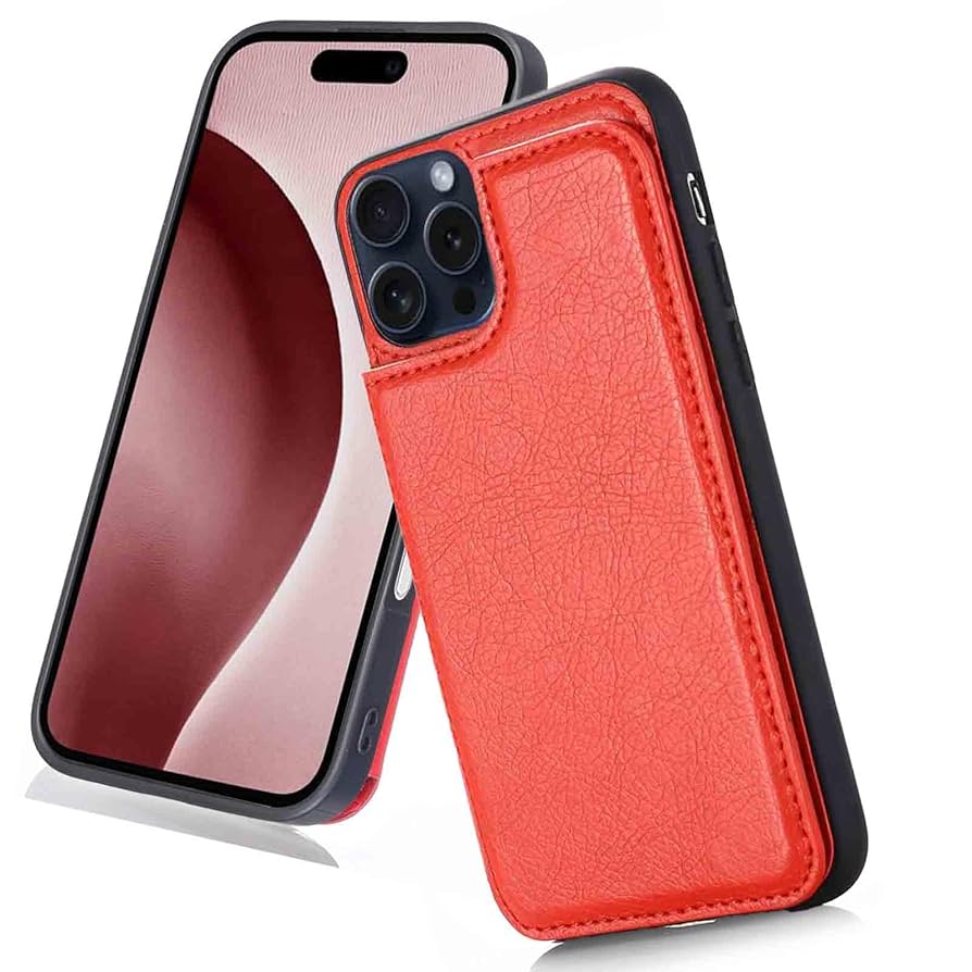 ☆iPhone 15 Pro (6.1インチ)手帳型ケース レッド iPhone 15 Pro iPhone15 ケース 手帳型 レザー iPhone15Pro