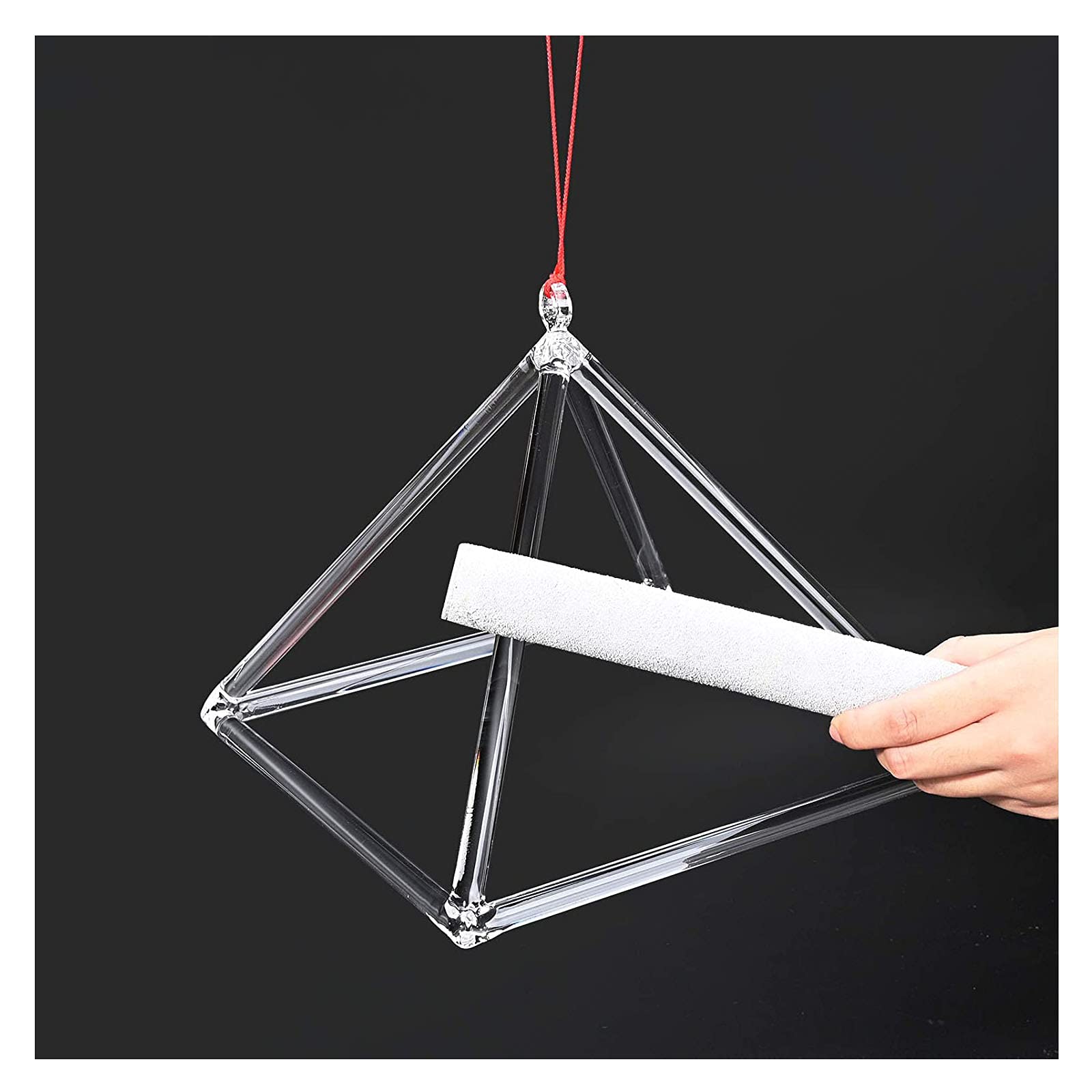 Piramide Di Quarzo Cantante ENERGYSOUND - Cristallo Trasparente 10.2cm Per Meditazione E Guarigione