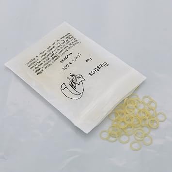10Packs/1000Pcs Dental Orthodontic Elastics Latex Rubber Bands (10Bags-Fox-1/4-3.5OZ)
