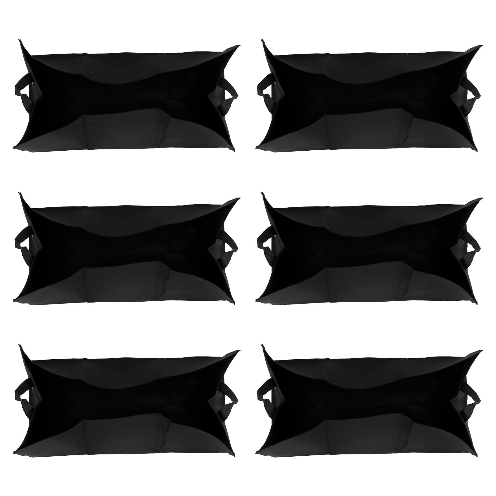 KESYOO Bolsas de Cultivo Reutilizables de Tela No Tejida Negras, Tamaño Grande 60x30x20 Cm, Paquete de 6 Unidades para Siembra en Jardín, Huerto y Balcón, Bolsa de Crecimiento