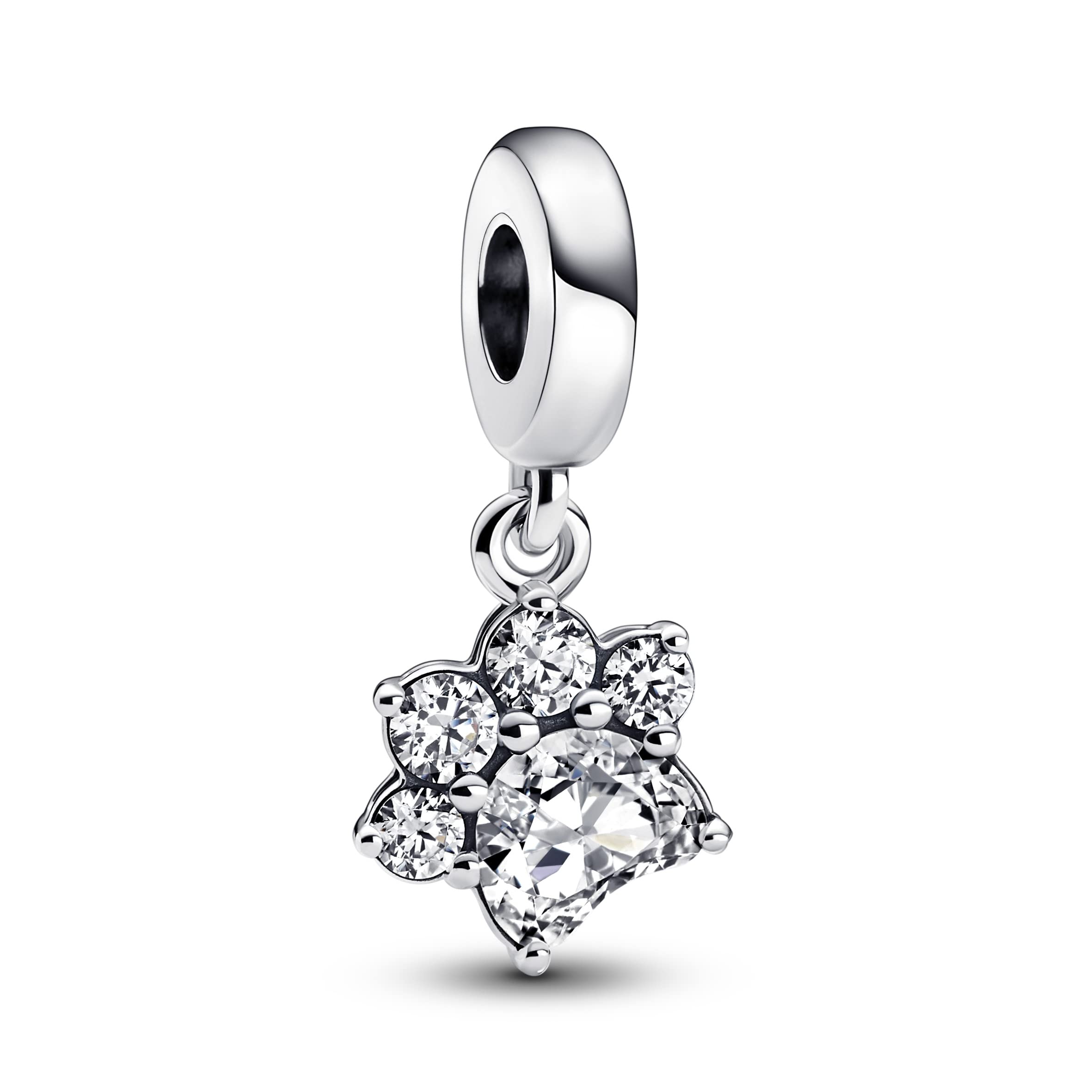 PANDORA Pendente Moments a forma di zampa in argento Sterling con zirconia cubica trasparente
