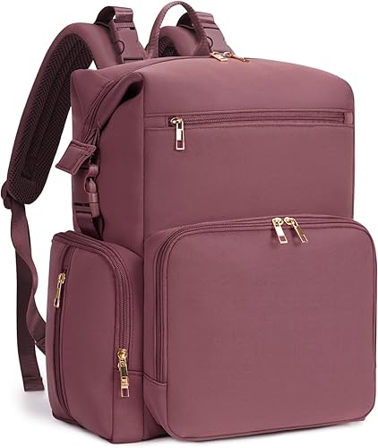 Miniatura 13 de CEI-CEI Mochila de neopreno para pañales con bolsillos aislados, bolsas grandes de maternidad para bebés recién nacidos, bolsa de viaje con Verde