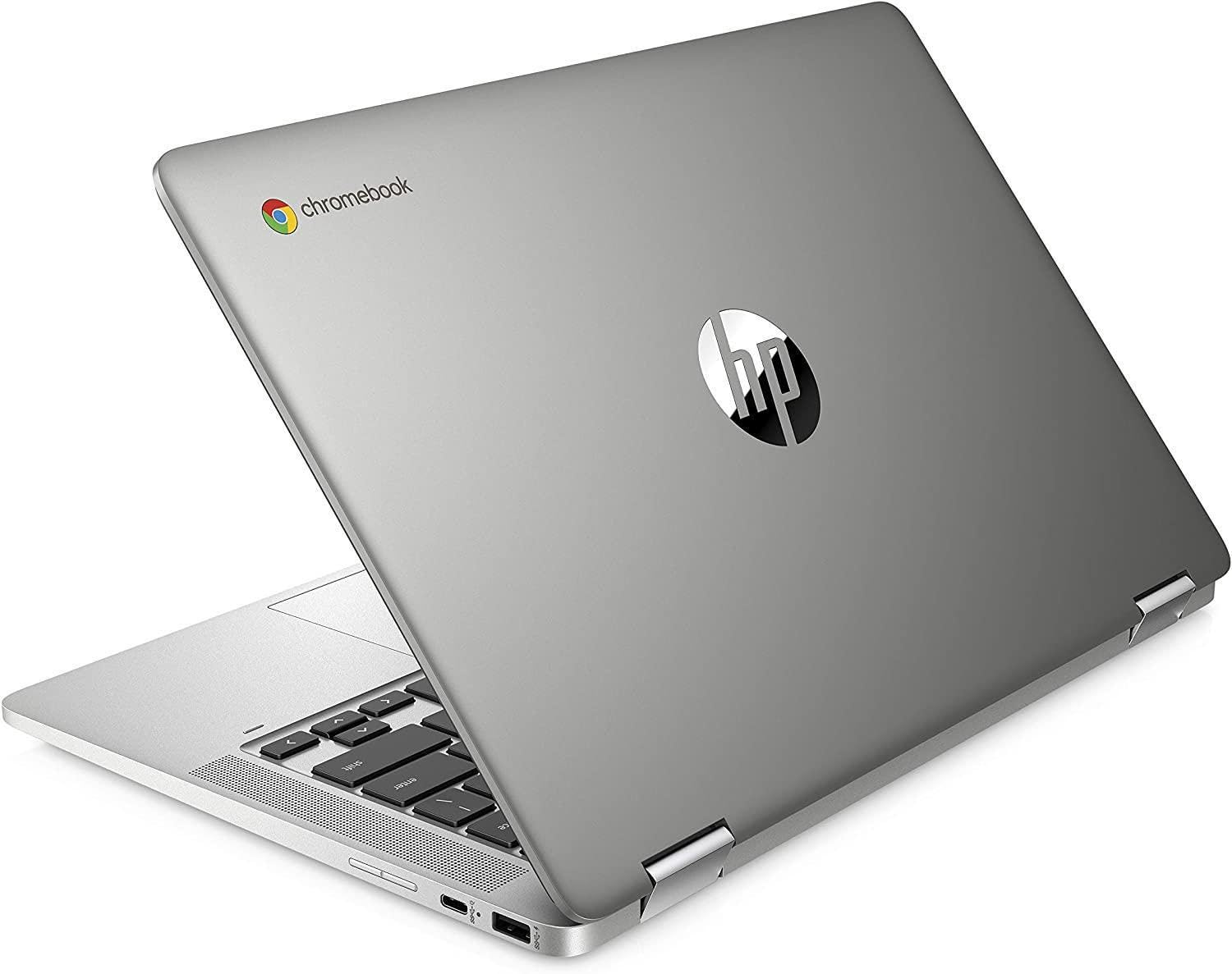 HP Chromebook x360 14a-ca0000sl, Intel Celeron N4120, 4GB RAM LPDDR4, eMMC da 64GB, Display Touch da 14" FHD, IPS, Antiriflesso, Grafica Intel UHD 600, ChromeOS, Webcam HD, Silver, Argento