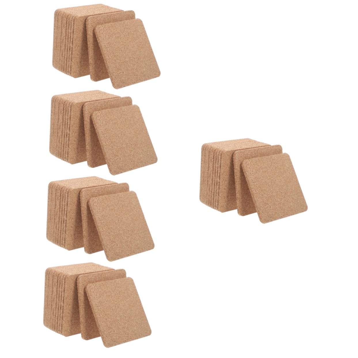 TOPBATHY 60 Pièces Dessous de Verre en liège Plateau de Pot de liège Tapis carrés en sous-Verre en Dessous de Tasse en Dessous de Plat en pour Plats Chauds Coaster