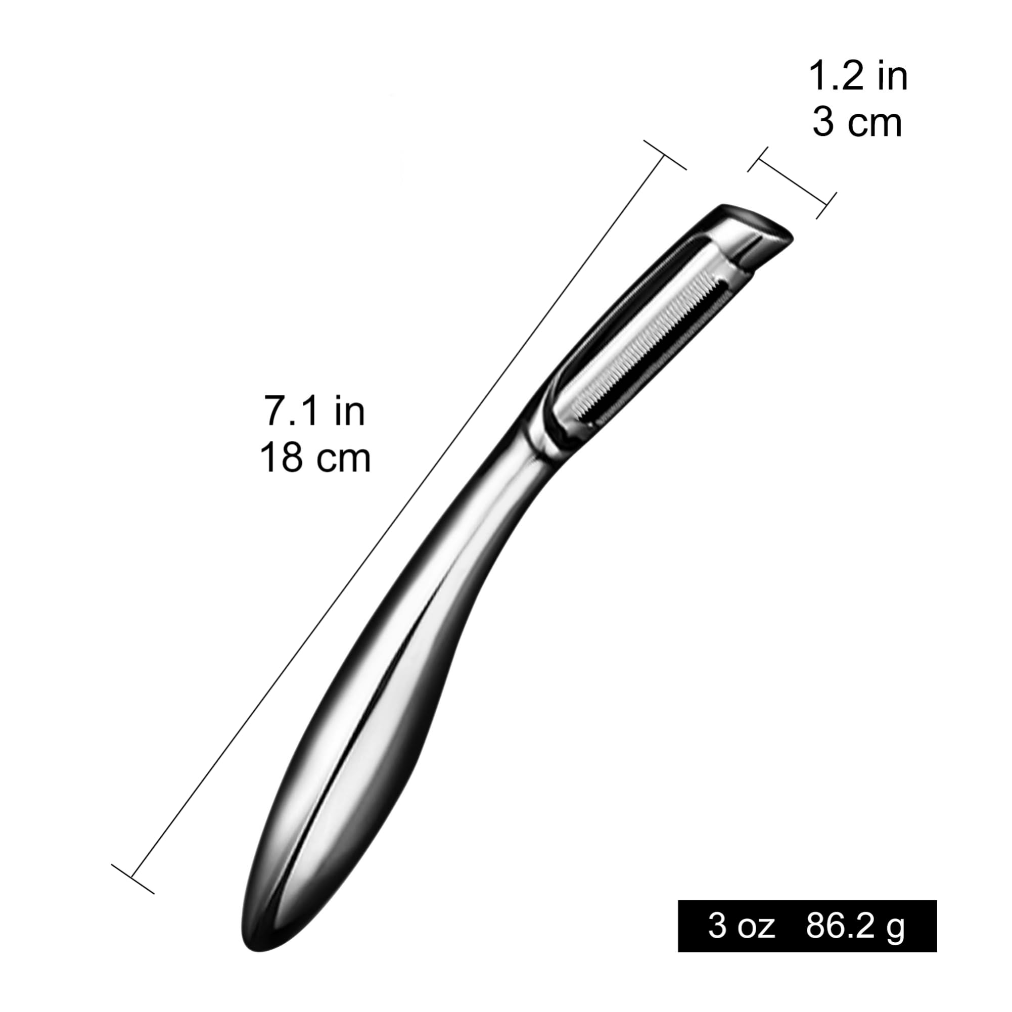 Gourmet Easy Premium Sparschäler aus Edelstahl für Obst & Gemüse l Schäler mit ultrascharfer Klinge geeignet als Kartoffelschäler & Spargelschäler mit ergonomischem und rutschfestem Griff – Bild 8