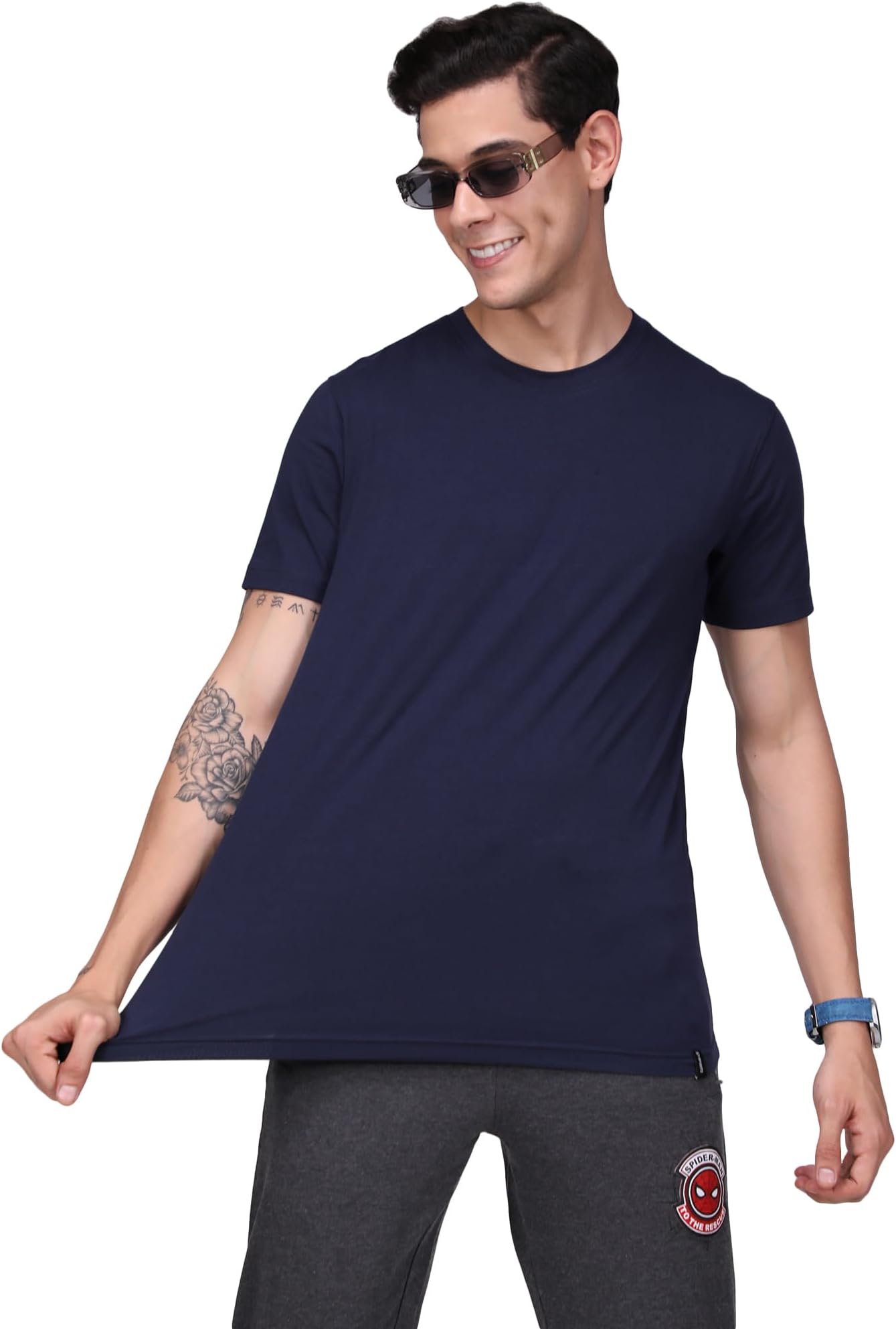 Men's Super Soft & Breathable Fluid Cotton Solid Green Round Neck Half Sleeve T-Shirt