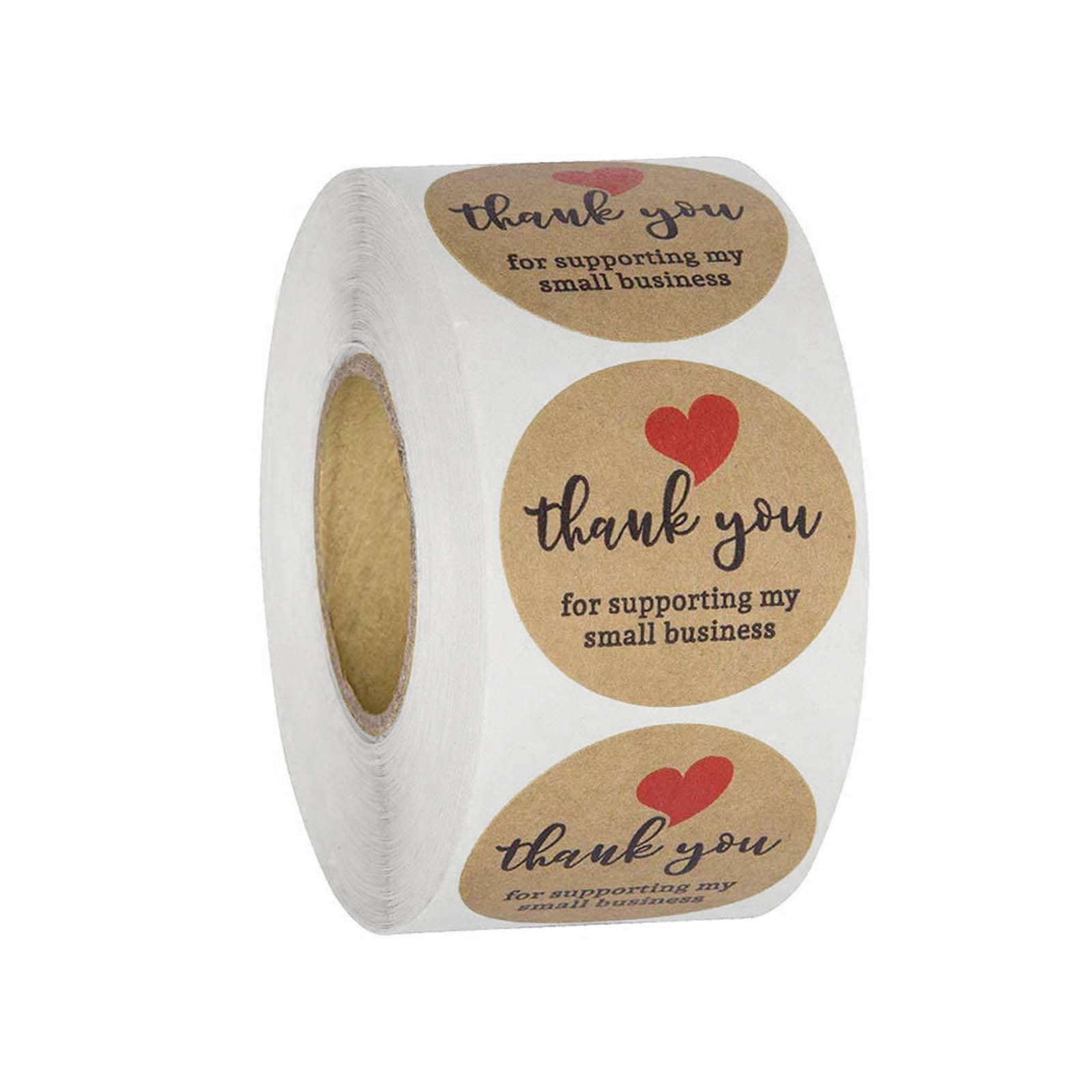 500Pcs Thank You Sealing Sticker Round Seal Packaging Label for Envelopes Box Greeting Cards Package Decoration Thank You Roll Small Business