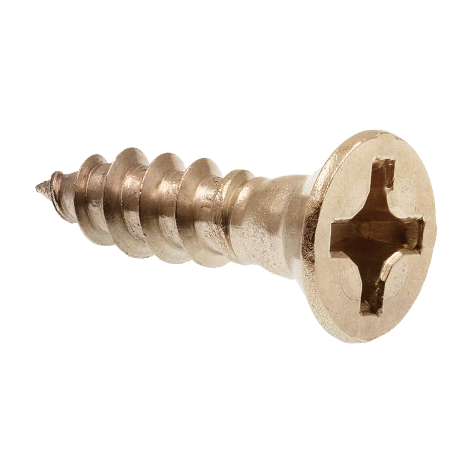 Brixwell SRW215429201 Wood Screw, Flat Head Countersunk 17 mm Length 3.5 mm Thread Diameter Brass Plated Finish Pack of 1000