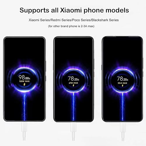 Miniatura 5 de Cable de carga 6A para Xiaomi 120W Hypercharge Turbo tipo C Cable de carga rápida para Xiaomi 13 12 12t 12s Pro Lite Redmi Note K60 K50 11 11s 12