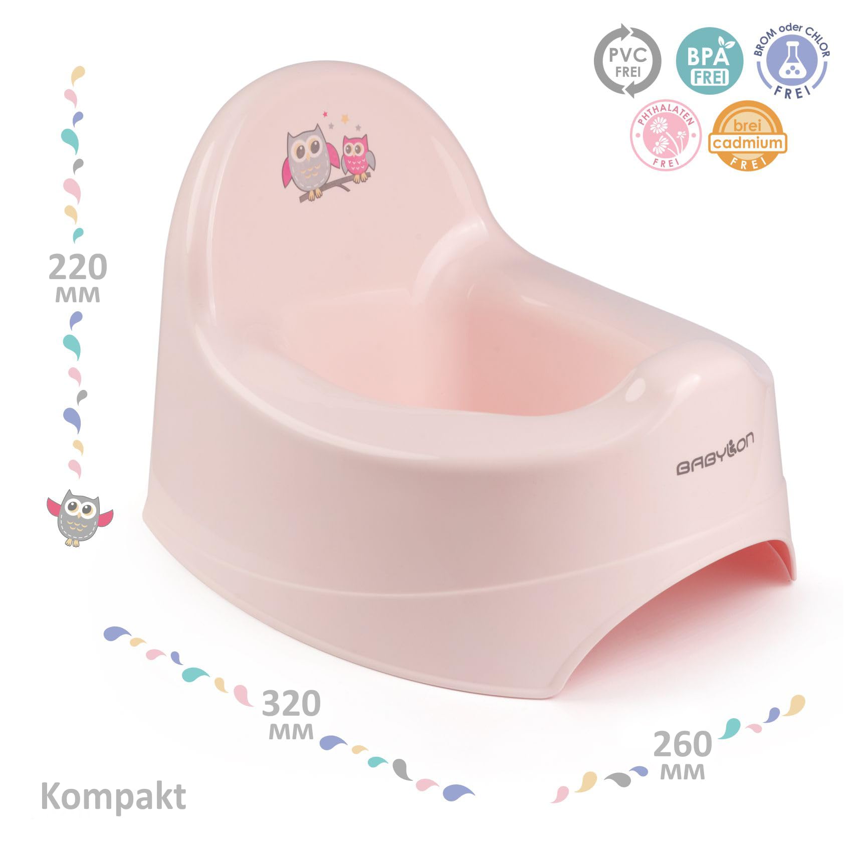 BABYLON orinales infantiles Nautilus - orinal bebe, wc niños color rosa