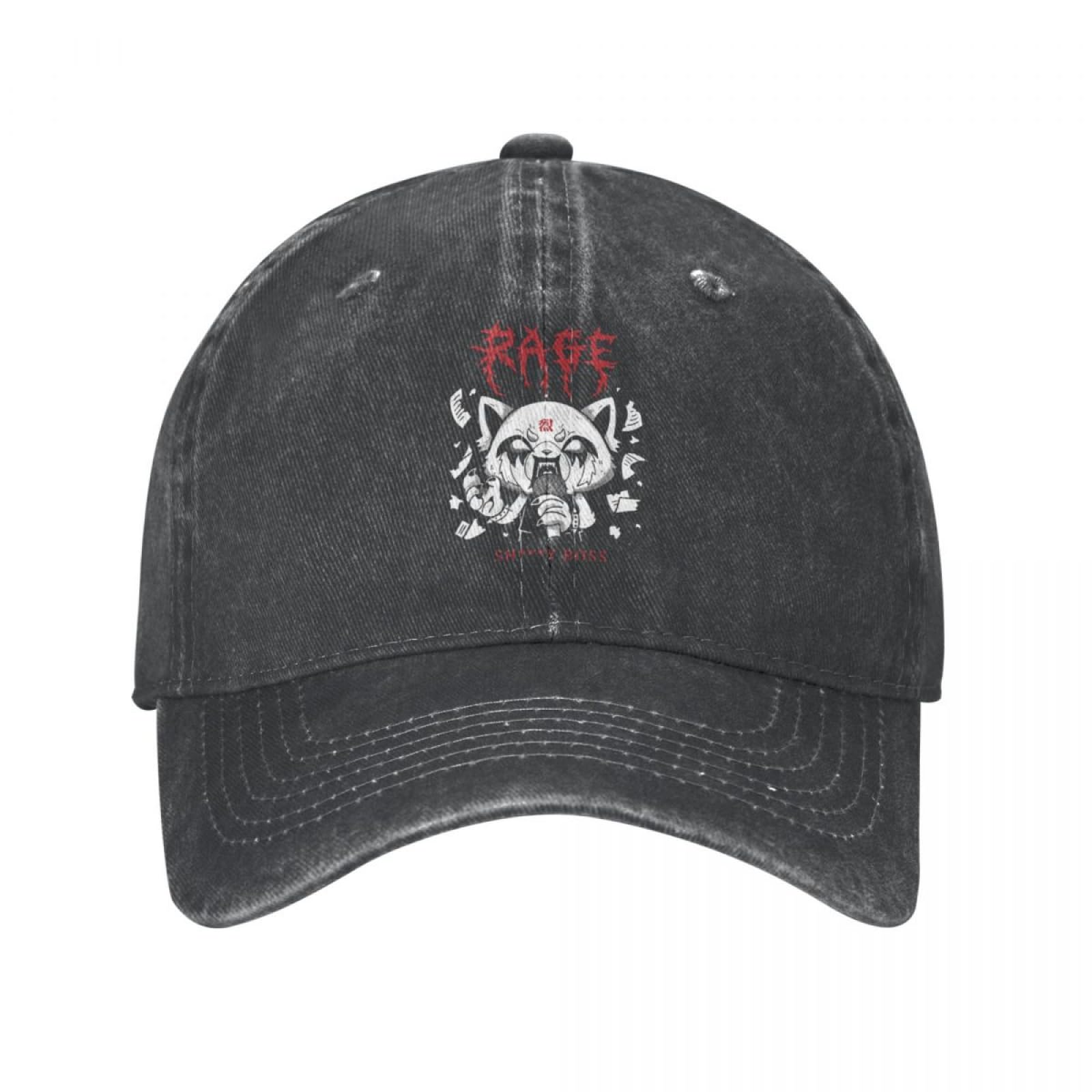 YCYLYLYC Aggretsuko-Retsuko baseball cap, worn washed cap, soft, without structure, for outdoorsdad golf trucker running cap