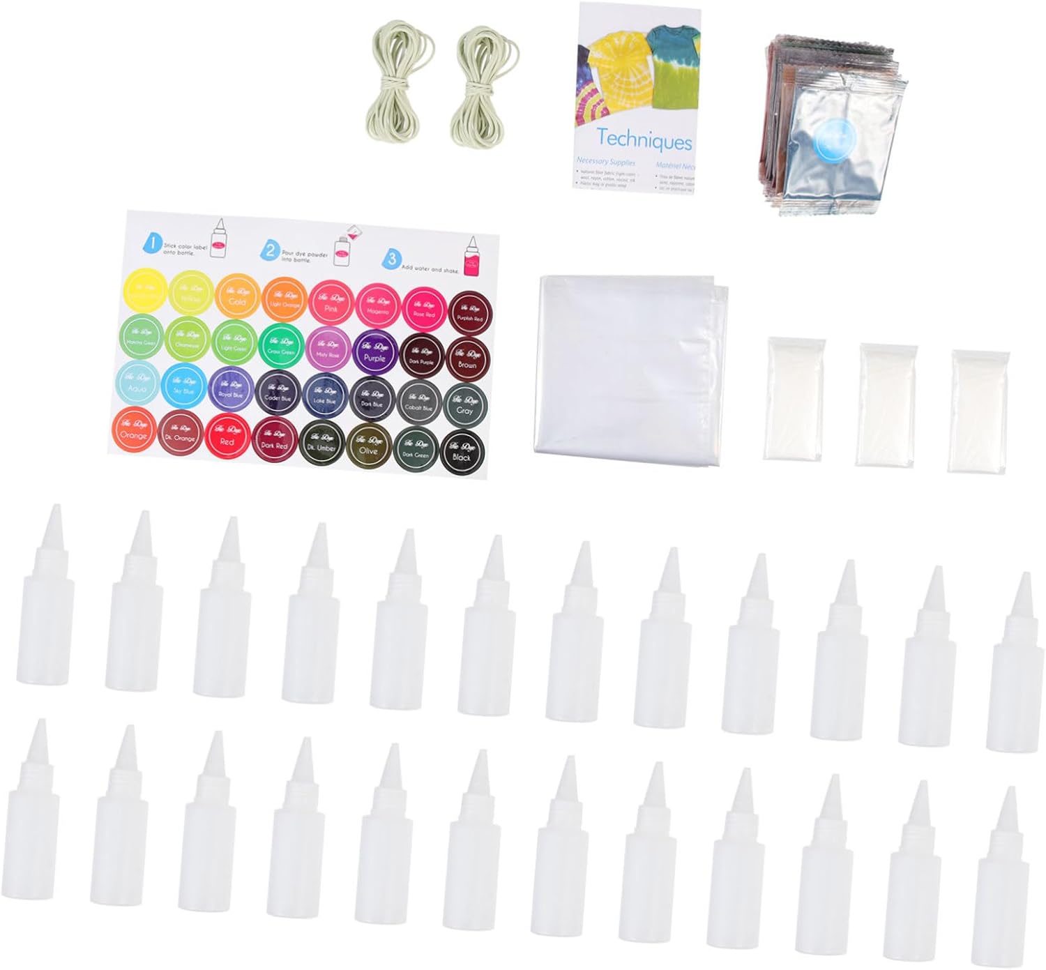 Tie Dye Powder Kit Colors for Tie Dyeing Party Supplies Fabric Dyeing Summer Camp Supplies