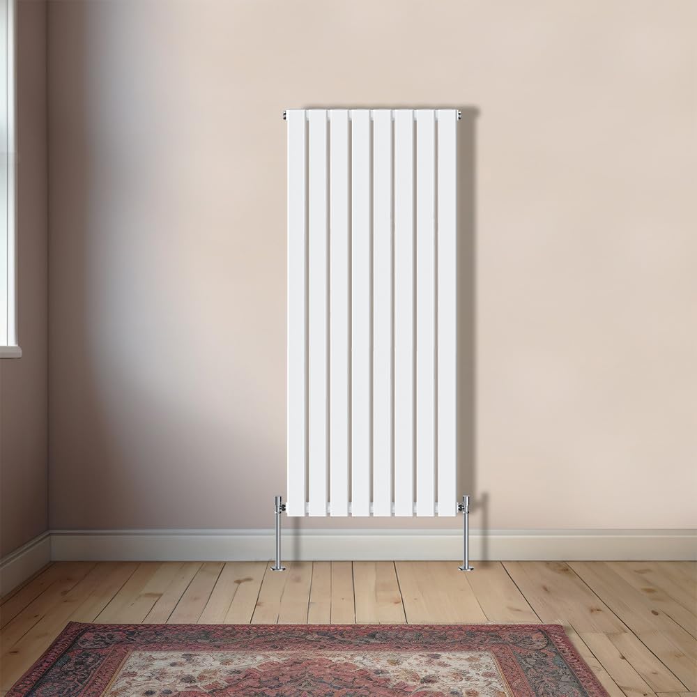 NRG Vertical 1600x544mm Single Flat Panel Designer Radiator, White