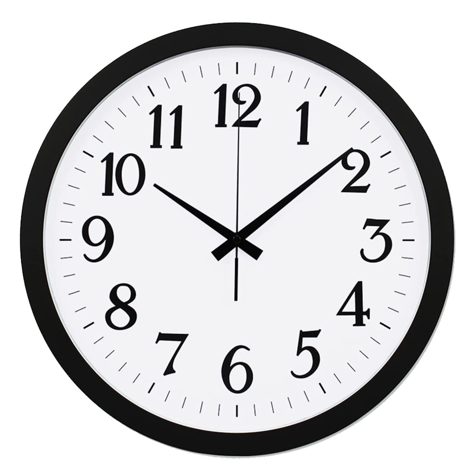 MYUYEE Farmhouse Vintage Clock 16 Inch Wall Clocks Battery Operated Silent Quartz Ative Non-Ticking Easy Read for Bedroom Office,Svart-40 * 40cm (Svart-40 * 40cm)