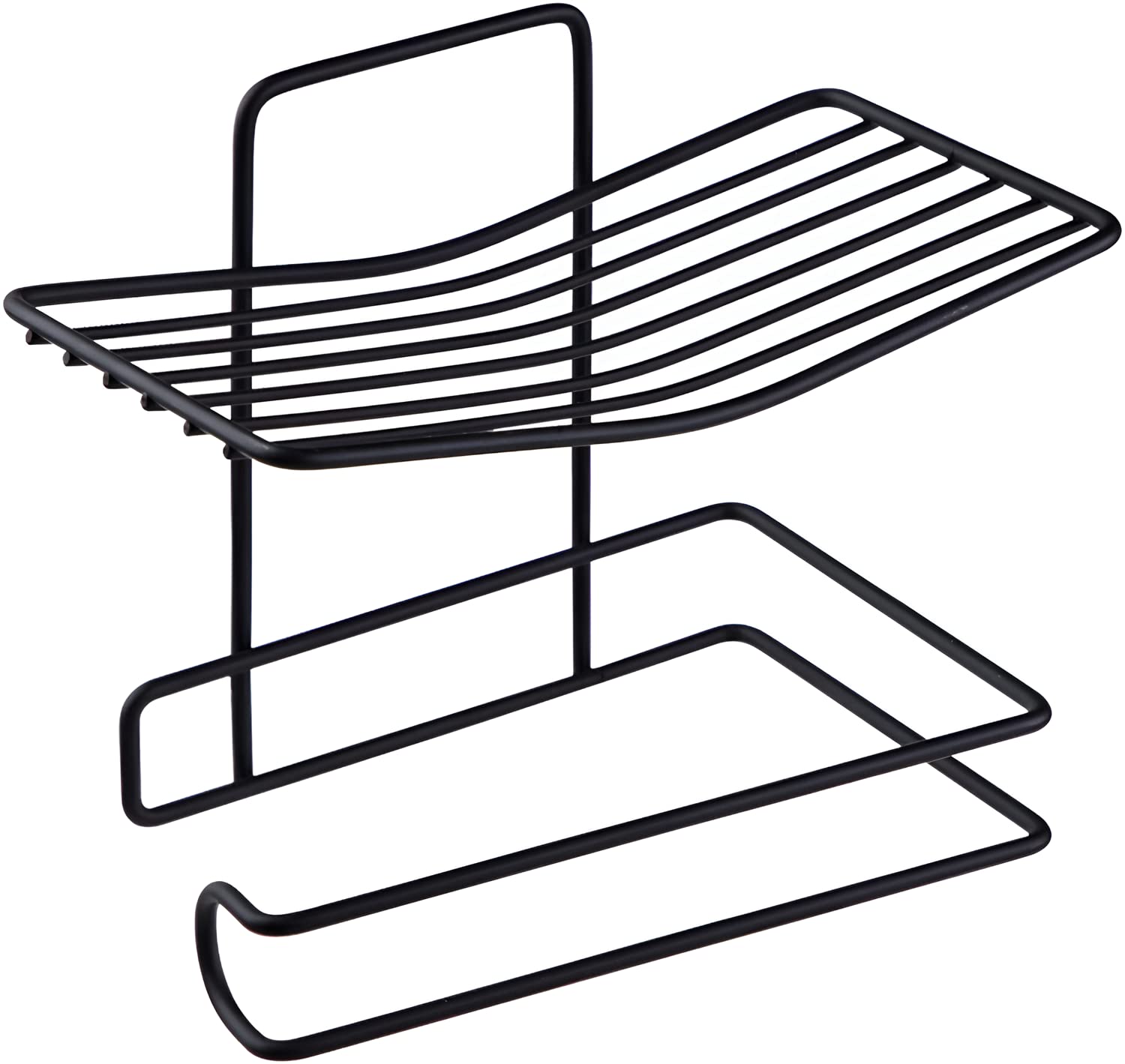 Oblivion Bathroom Organizer Self-Adhesive Toilet Paper Holder Shelf Tissue Roll Storage Rack for Mobile Phone, Towel (Black) (B09KHC8DKV) Amazon Price History, Amazon Price Tracker