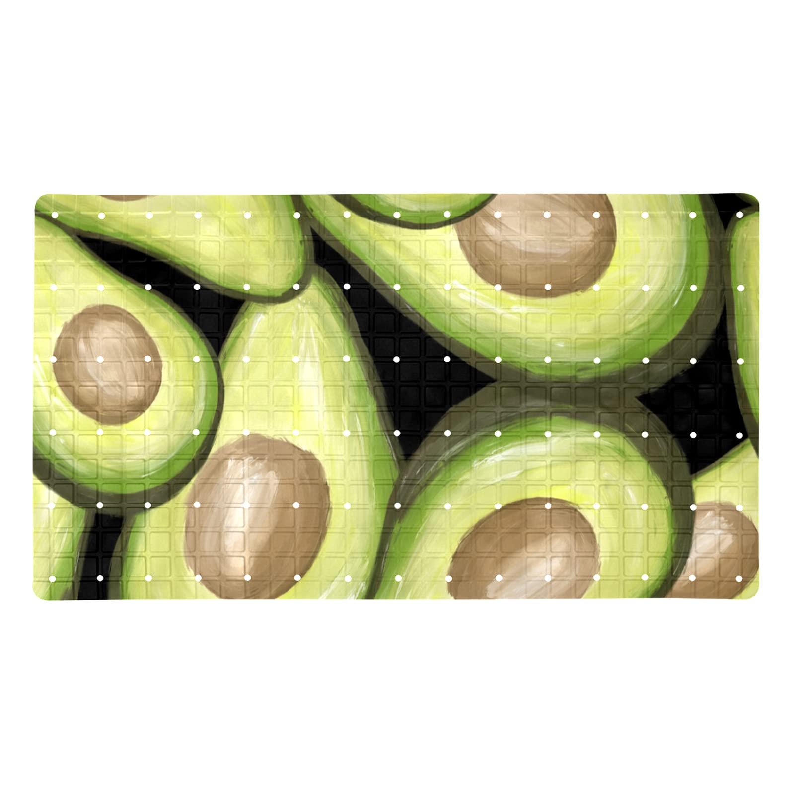 Tapis de bain antidérapant Avocados Tropical douche anti-bactérien ventouse puissante