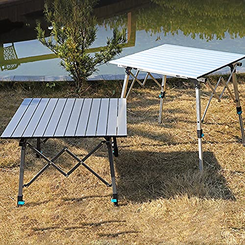 Table de camping pliante aluminium hauteur réglable 2 en 1