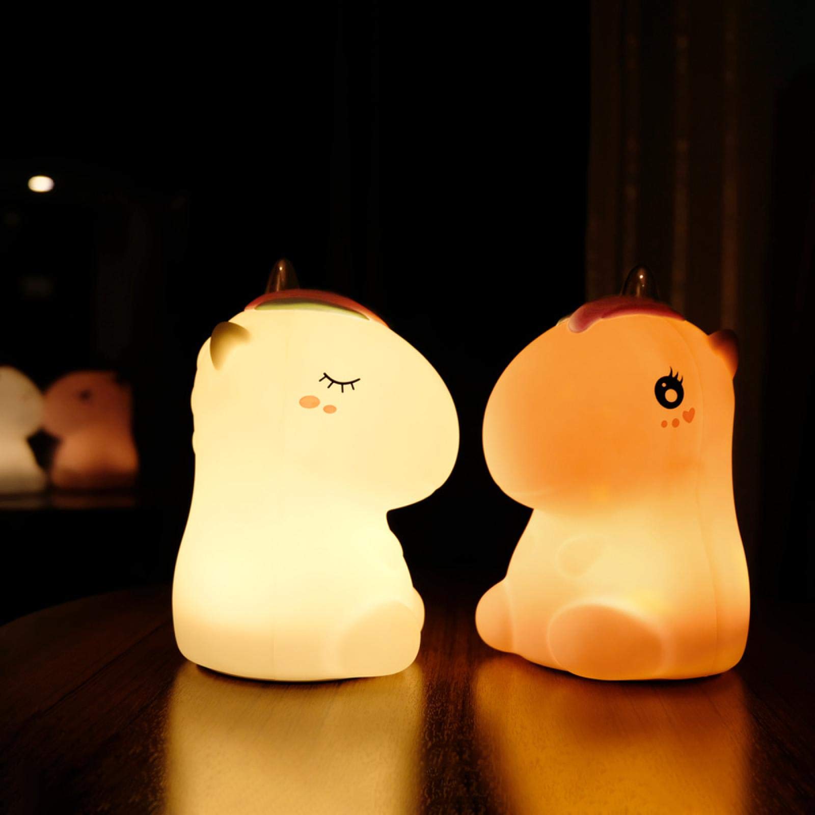 Unicorno Luce Notturna Bambini, Dimmerabile LED in