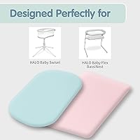 Vista 5 de MEILA Sábanas de moisés compatibles con Halo Baby Flex BassiNest, mini sábanas para cuna para niño y niña, 100% algodón jersey, ultra suaves