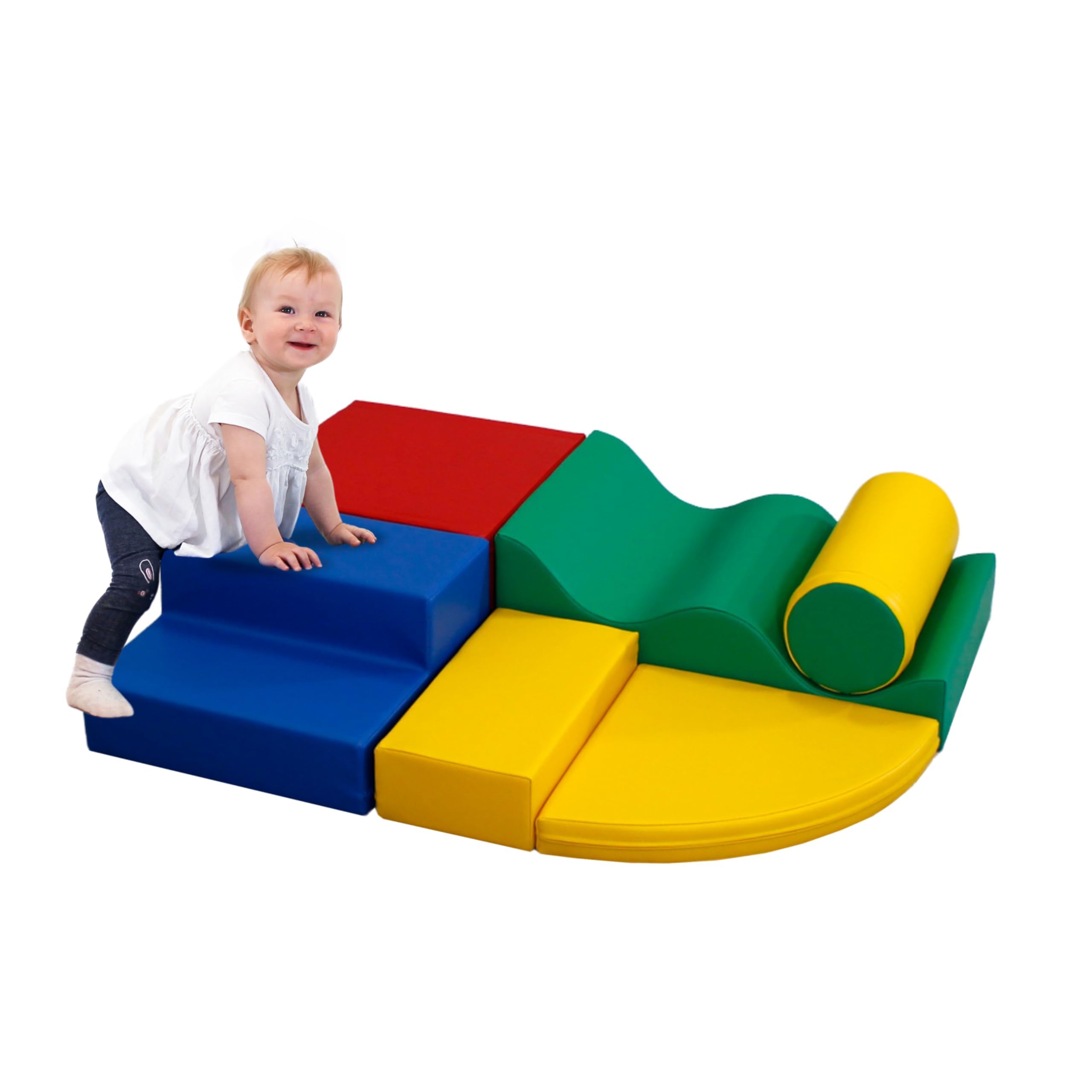 Set 6 Blocchi Di Schiuma Giganti Per Bambini - Costruzioni Multicolore Per Arrampicata E Gioco Sicuro