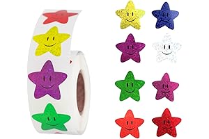 Rewarding Star Smiley Stickers for Teachers