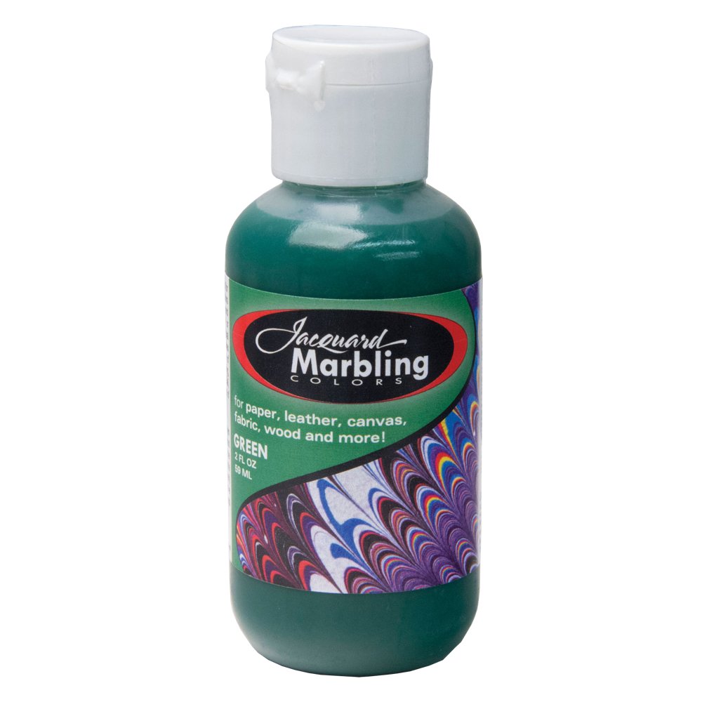 Jacquard Green Marbling Colour – 2Oz (59Ml) Professional Water Marbling Paint For Paper, Fabric & Craft Projects