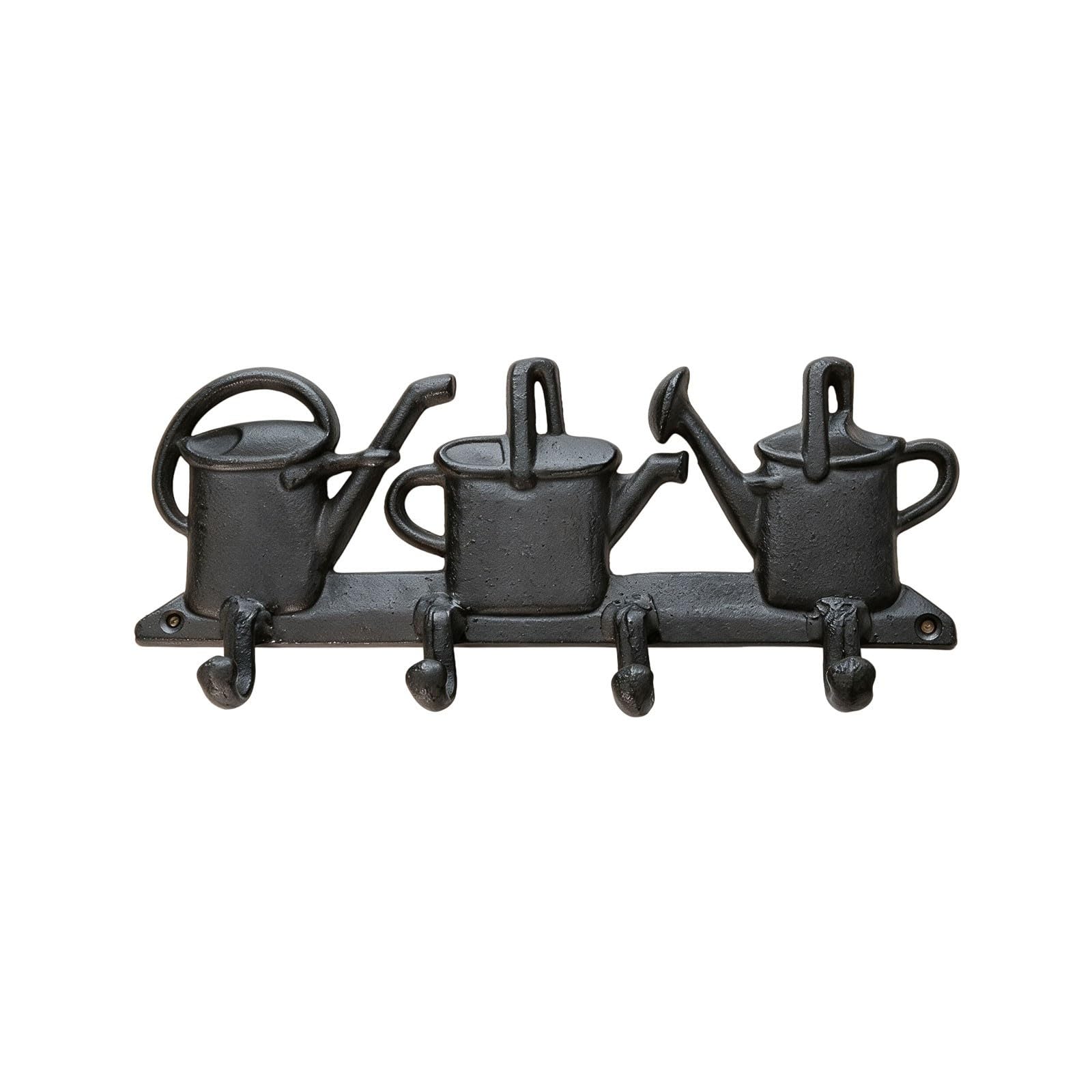 Rustikaler Gusseisen-Wandhaken, Dekor, Teekannenform, Vintage-Bauernhaus-Aufhänger
