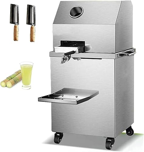 Miniatura 9 de TECHTONGDA Exprimidor eléctrico comercial de caña de azúcar, prensa de caña de azúcar, 3 rodillos Extractor de jugo de caña de azúcar de acero