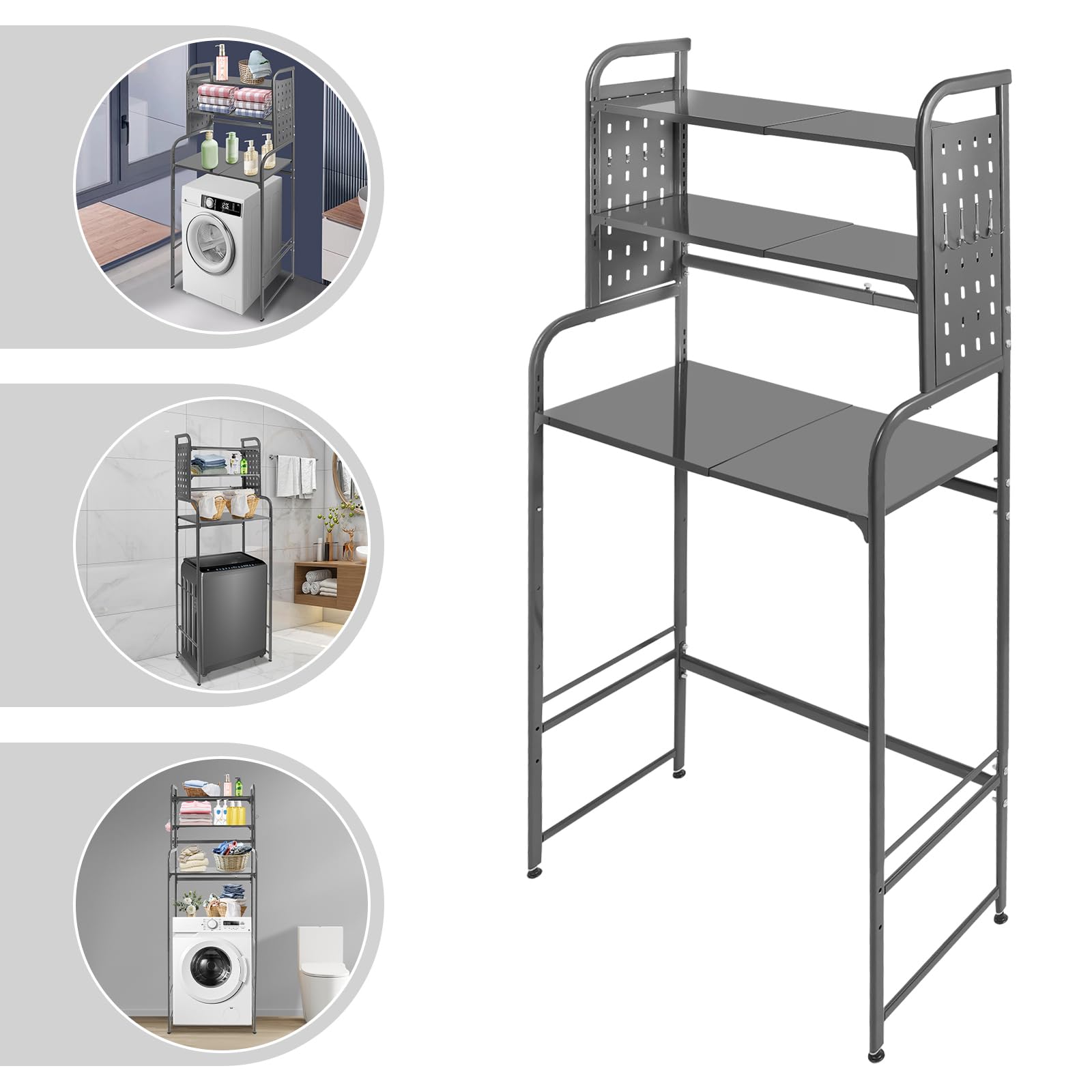 Scaffale estensibile autoportante per balcone e bagno