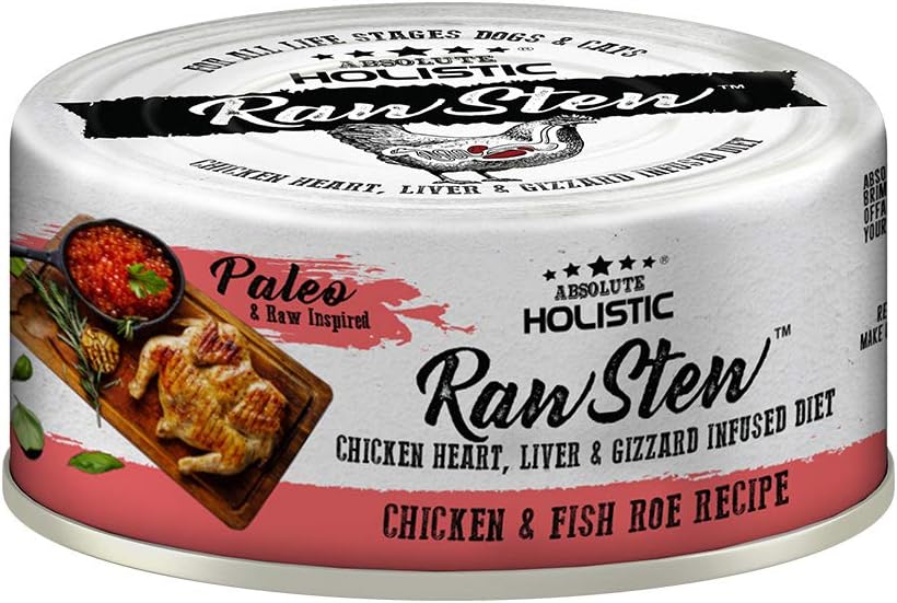 Absolute Holistic Rawstew - Chicken & Fish Roe Recipe 12 X 80G