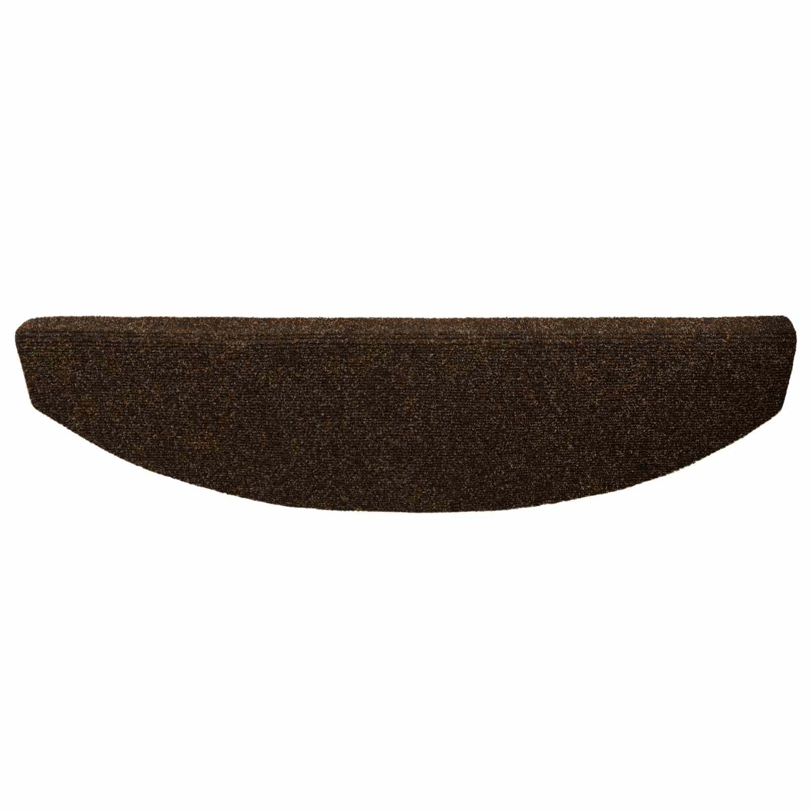 Lot de 15 tapis d'escalier autocollants, 80 x 24,5 cm, marron