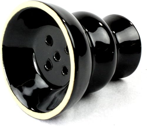 Miniatura 4 de Hookah prémium, juego completo de 2mangueras de pipa, mini jarrón de vidrio de calabaza,11 pulgadas, elige tu color, Gstar , No Model, Negro (Ninja