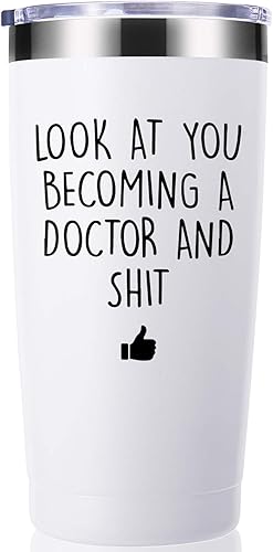Vaso de 20 onzas con texto en inglés Look At You Becoming a Doctor (Look At You Becoming a Doctor (Look At You Becoming a Doctor (Look At You
