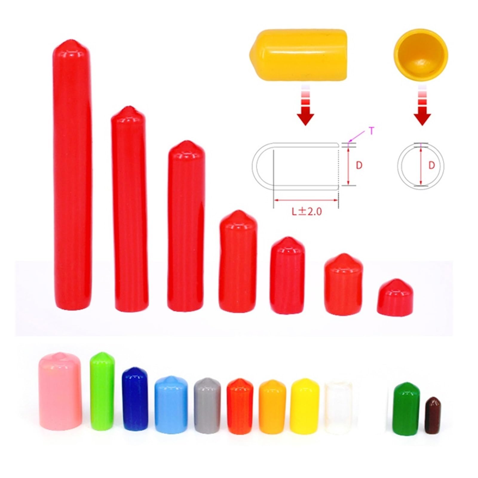 10 Tappi Per Fori In Gomma Siliconica Da 2,5/3/3,5/4 Mm Solido - Foto 7