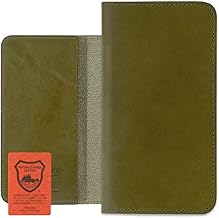 COVERARY Case Notebook Type Cute Leather Leather Compatible with All Models Fashionable Genuine Leather Smartphone Case Cute Mobile Phone Cover Leather Tochigi Leather Simple Card Holder Pocket [Green