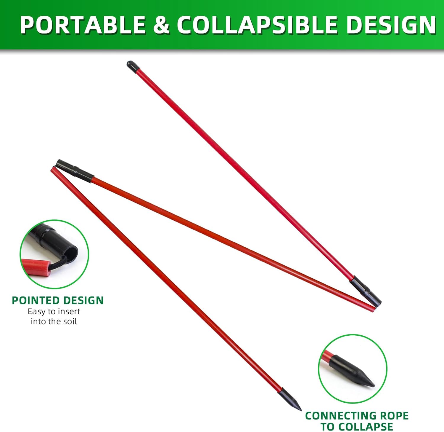 100 Pack Practice Golf Balls + 3 Pack Golf Alignment Sticks