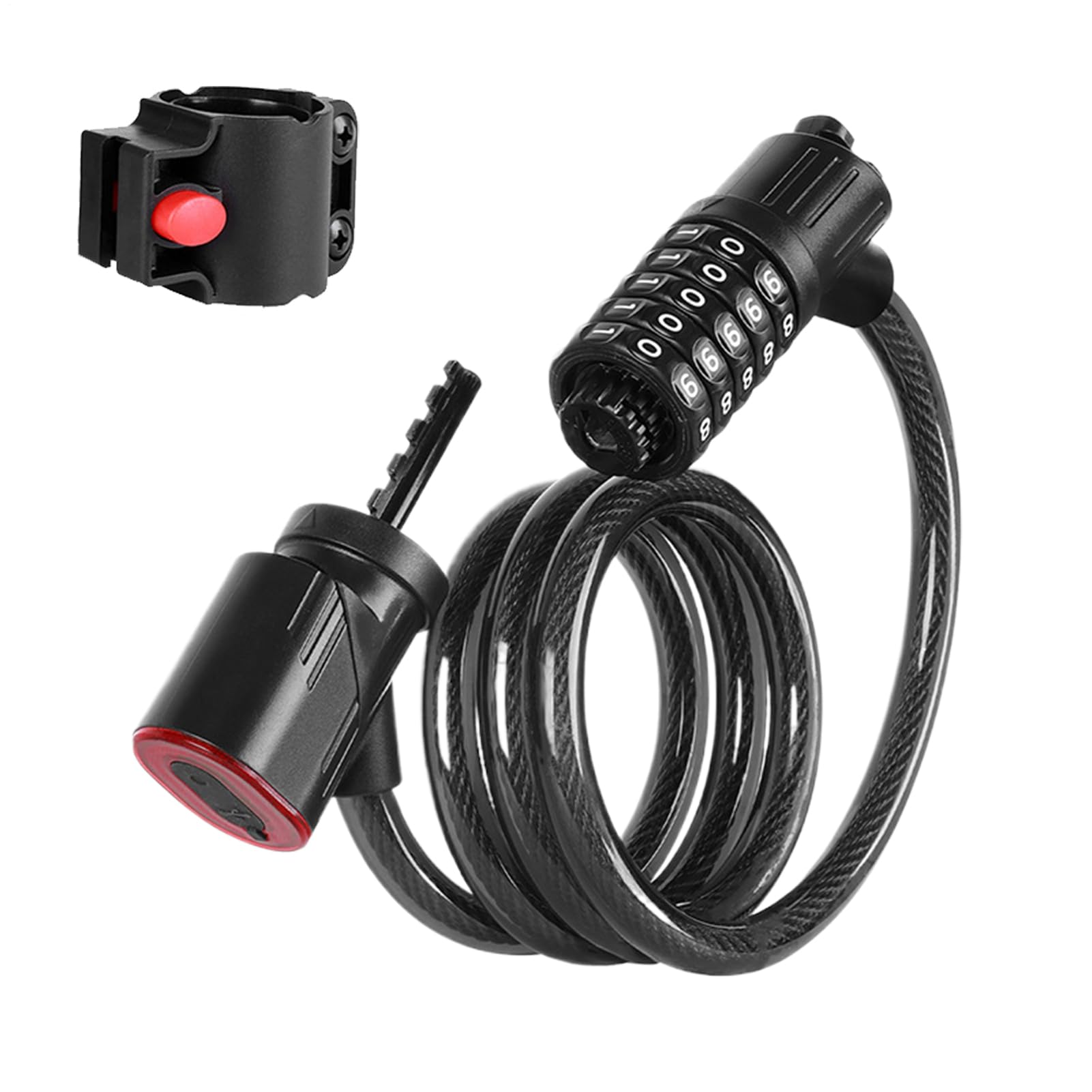 Antivol électrique pour cycles avec cadenas de câble pour vélo anti-coupure
