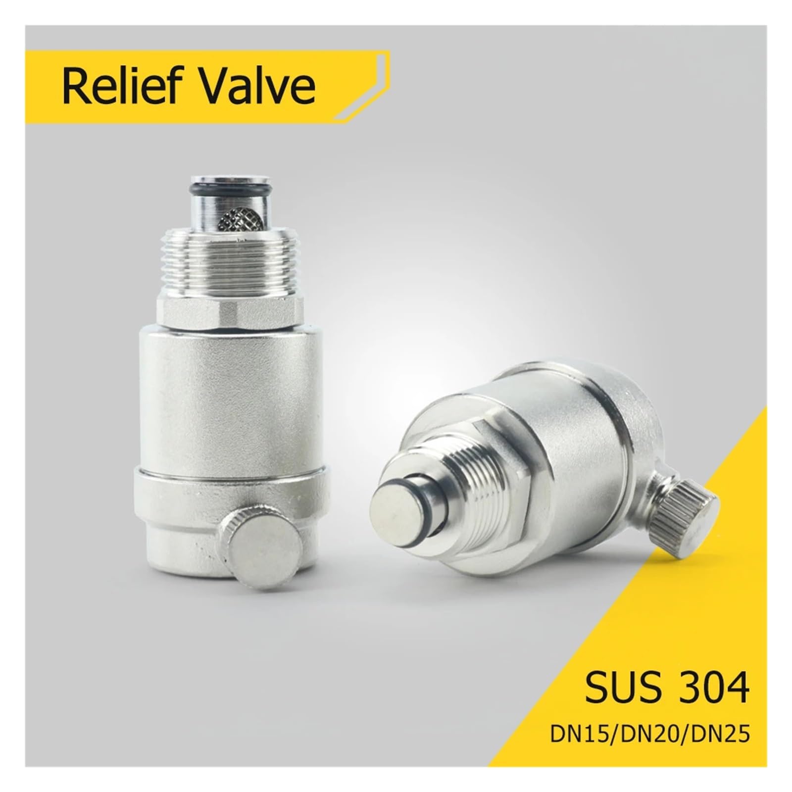 2 Stück 1/2 Zoll 3/4 Zoll 1 Zoll Edelstahl 304 Automatisches Entlüftungsventil, Druckentlastungsreduzierer mit Außengewinde (Size : 3/4")