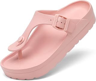 TIKVAW Women's Platform & Wedge Sandals with Arch Support Adjustable Buckle | Non-Slip Outsole, Flexible Construction,Walking, Garden, Travel,Daily,Walking,Shower,Water Sports