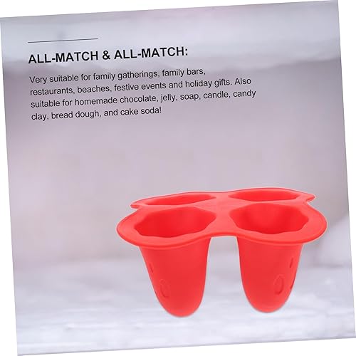 Miniatura 4 de Moldes para cubitos de hielo, 4 unidades, bandeja de hielo fantasma, moldes redondos para cubitos de hielo, bandeja de silicona, bandeja redonda