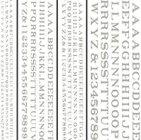 Vista 2 de Letras romanas de ferrocarril, color blanco