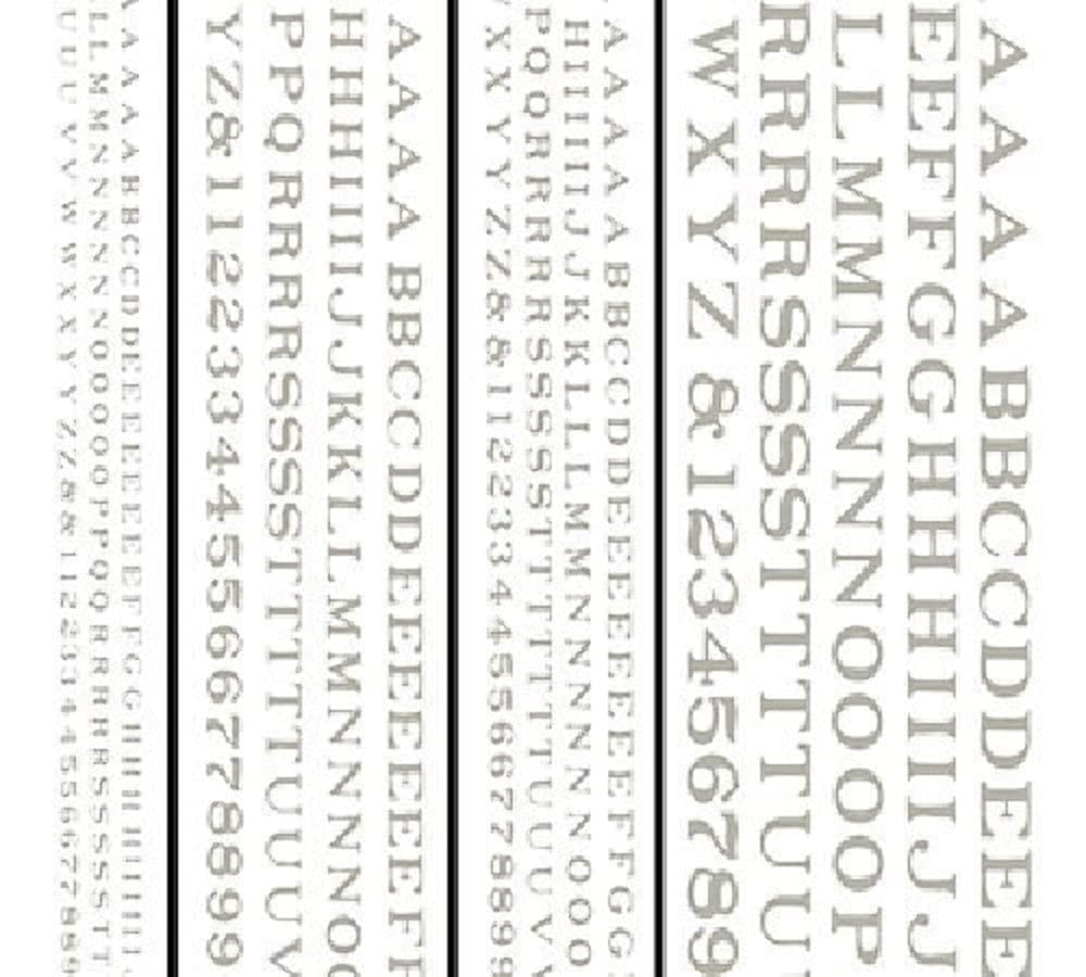 Railroad Roman Letters, White