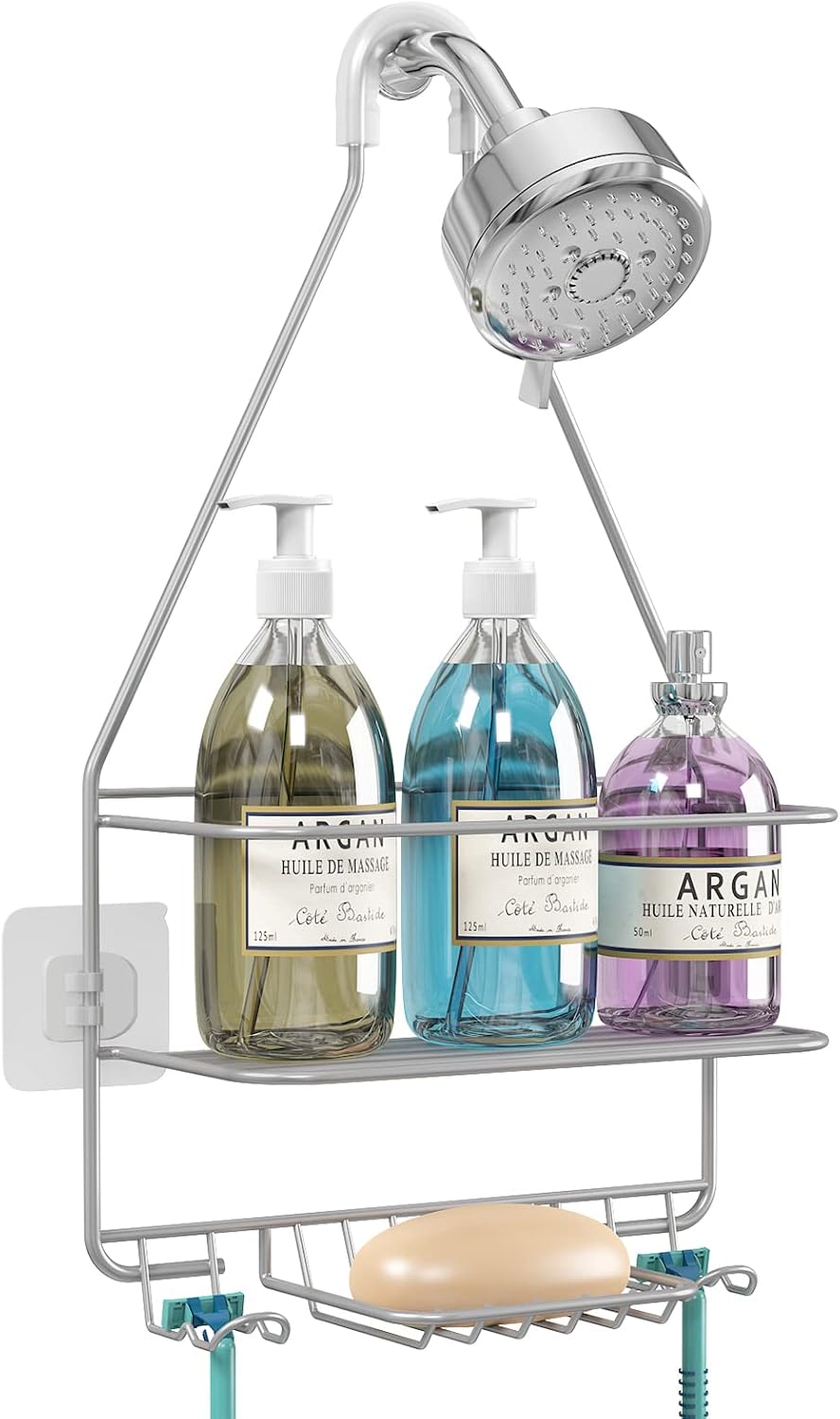 KeFanta Shower Caddy Over Shower Head, Hanging Shower
