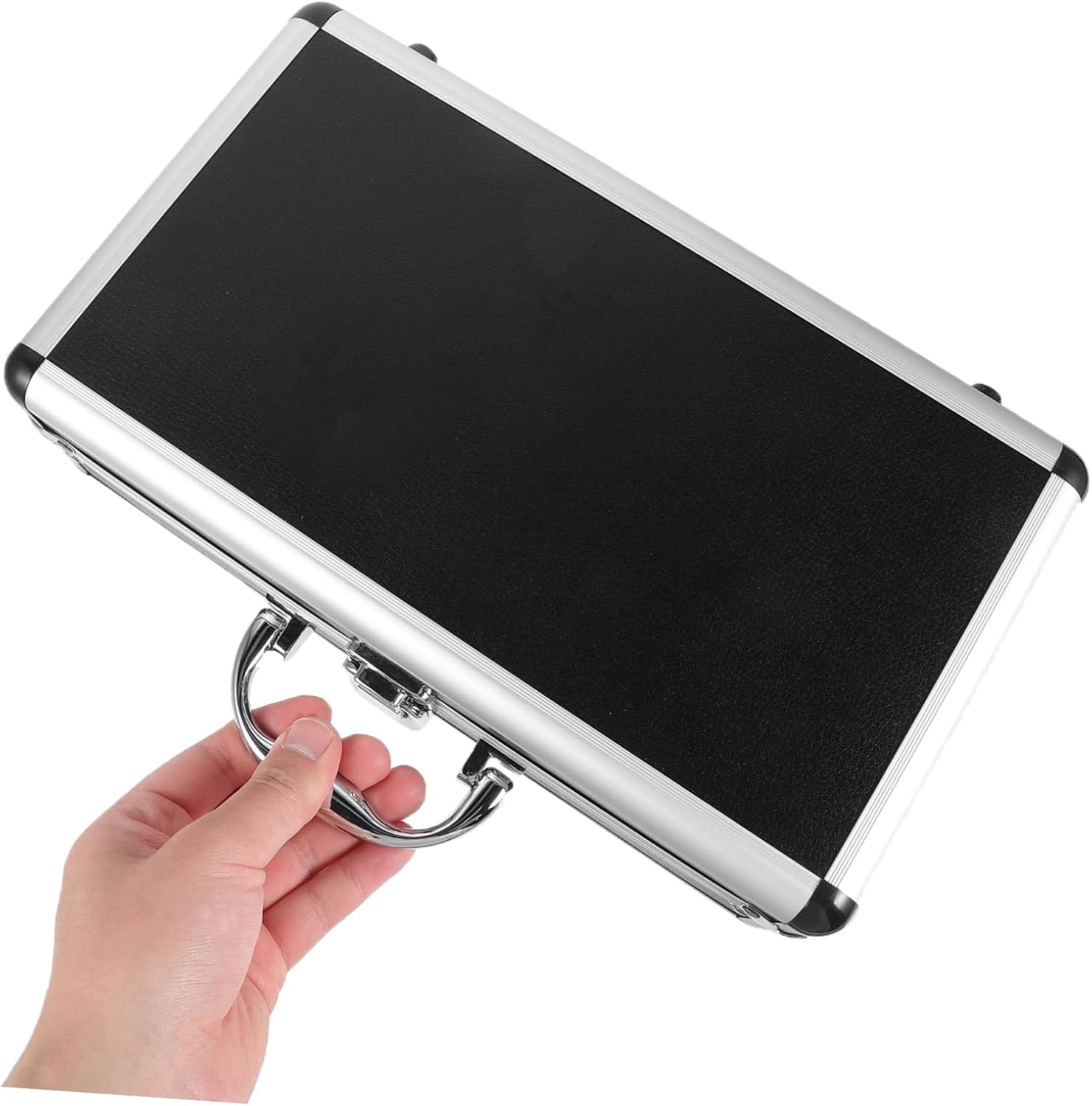 Vaguelly Professional Microphone Box for Wireless Mic Case Padded Foam Interior Handheld Mike Storage Holder for Podcast Live Streaming