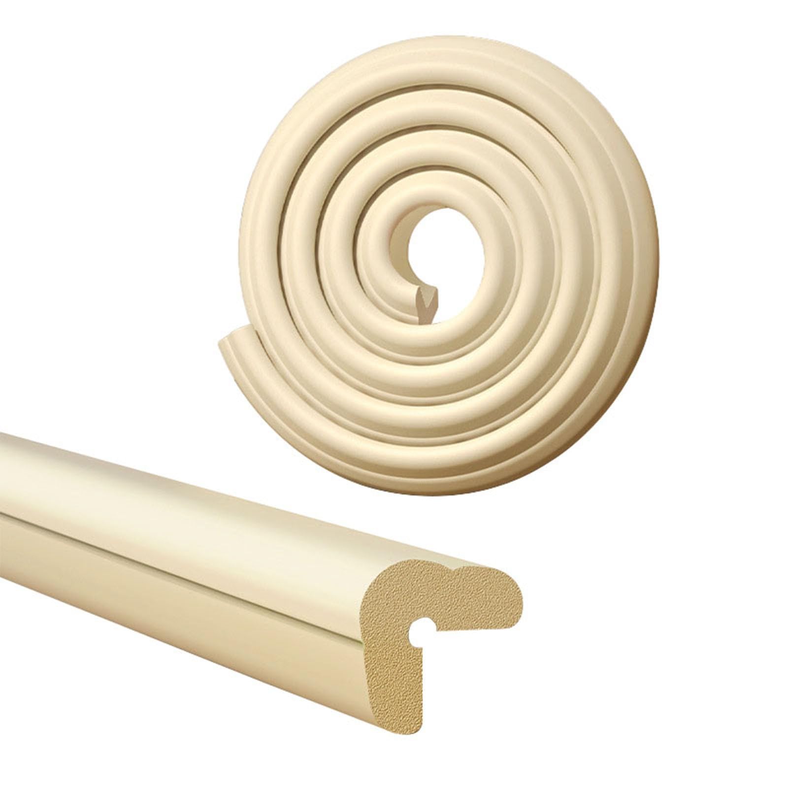 Ochronniki EdgeCorner, NBR Osłony narożników stołu Zabezpieczenie przed dziećmi Listwa zderzaka Wielokolorowa 400x1,5x3,5 cm(Beige)