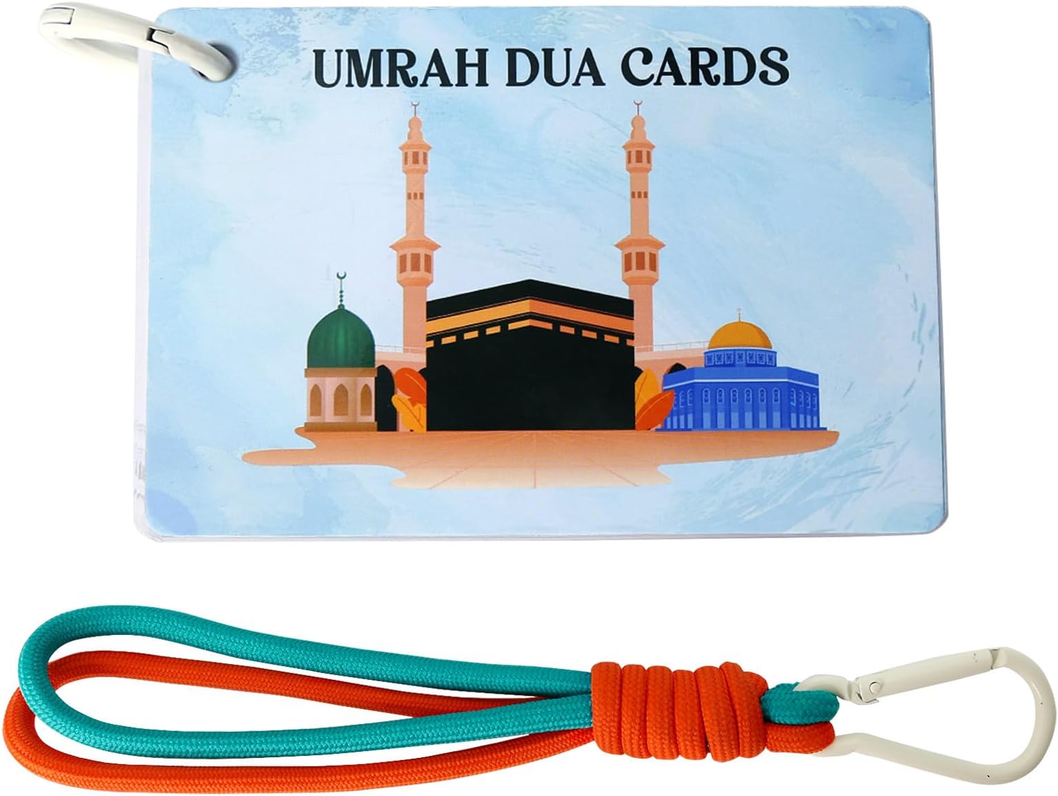 20 Umrah Dua Cards, Step-by-Step Guide, Prayers & Supplications, Flashcards, Umrah Mubarak Gift, Islamic Dua Reminder Cards, Convenient Carrying Strap, Perfect for Umrah Pilgrims