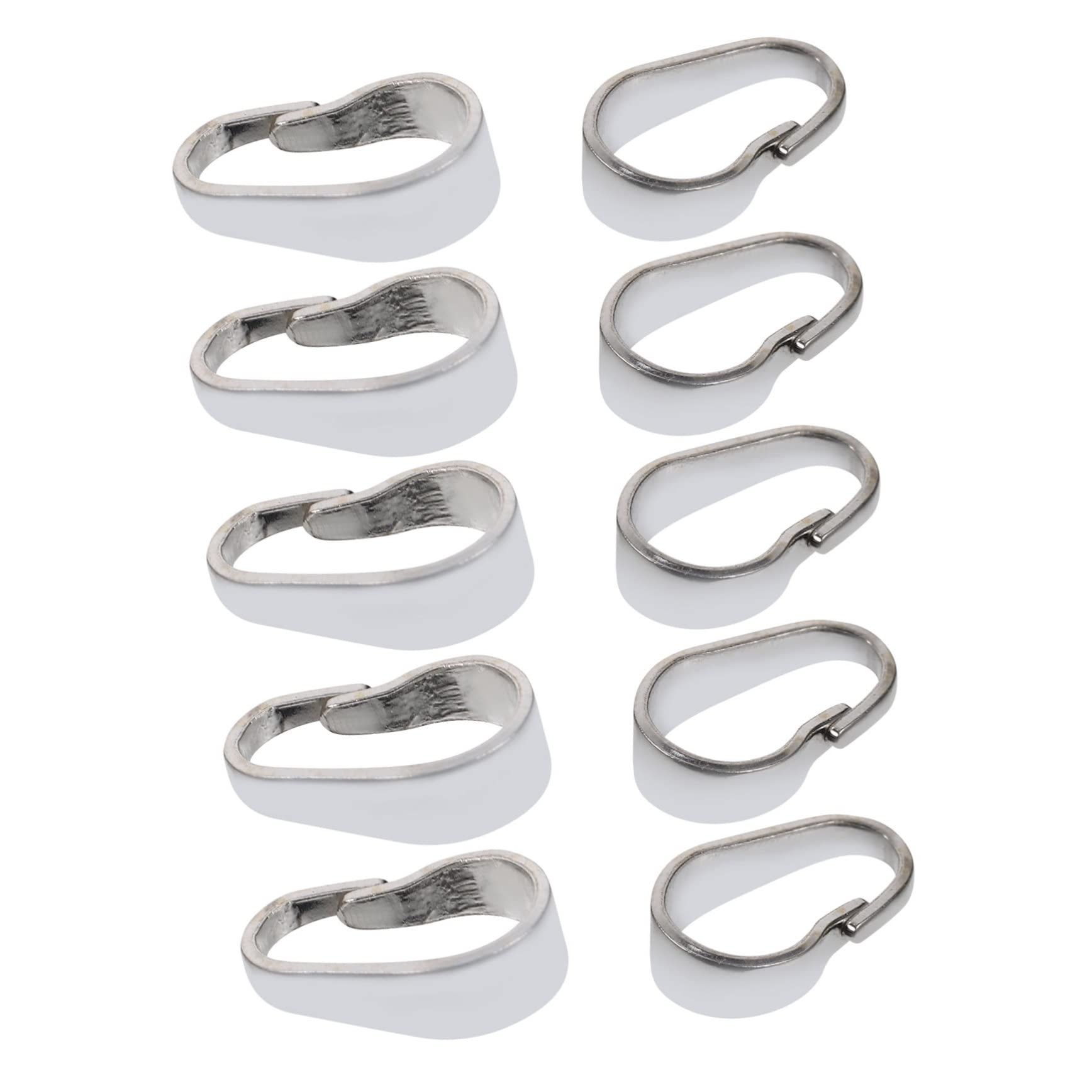 SHINEOFI 5 Set Fibbia Pendente Circlip Ciondoli Per La Creazione Di Gioielli Fascino Anelli Di Salto Kit Catene Catena Ciondolo Collana Anelli Triangolari Collane Silver Argento 10 Pezzi*5