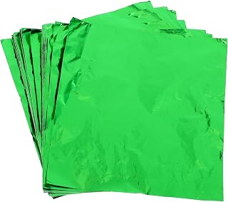 VALICLUD 100 Piezas Unidades Aluminio para Envolver Alimentos Resistente y Seguro Envoltorios para Chocolate y Color Verde para Hogar y Tienda