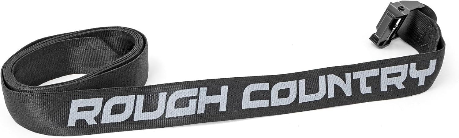 Rough Country Cargo Tie Down Straps 1.5" x 9 ft with Cam Buckle, Heavy Duty Tie Downs (Set of 2)